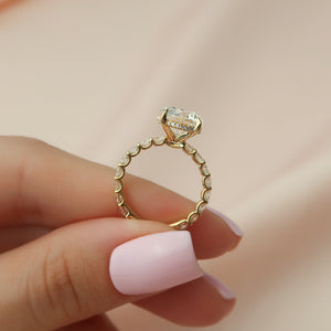 The Adelle Set With A 2.5 Carat Round Lab Diamond