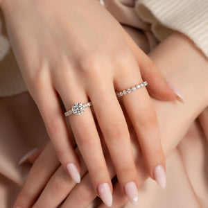 The Adelle Set With A 2.5 Carat Round Lab Diamond