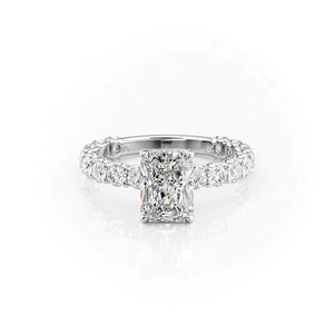 The Adelle Set With A 3 Carat Radiant Moissanite