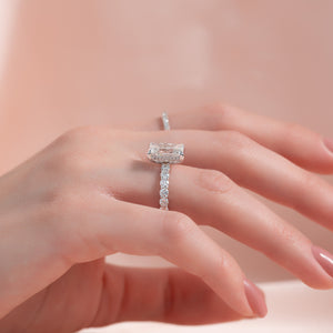 The Adelle Set With A 2 Carat Radiant Lab Diamond