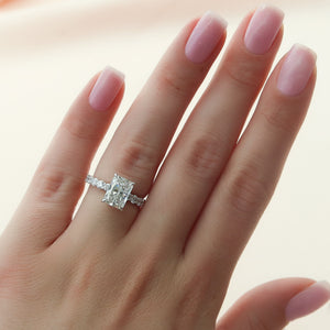 The Adelle Set With A 2 Carat Radiant Lab Diamond