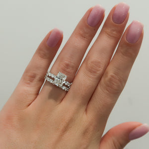 The Adelle Set With A 2 Carat Radiant Lab Diamond