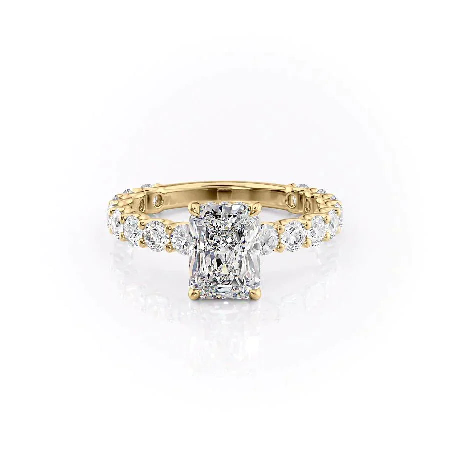 The Adelle Set With A 1 Carat Radiant Lab Diamond