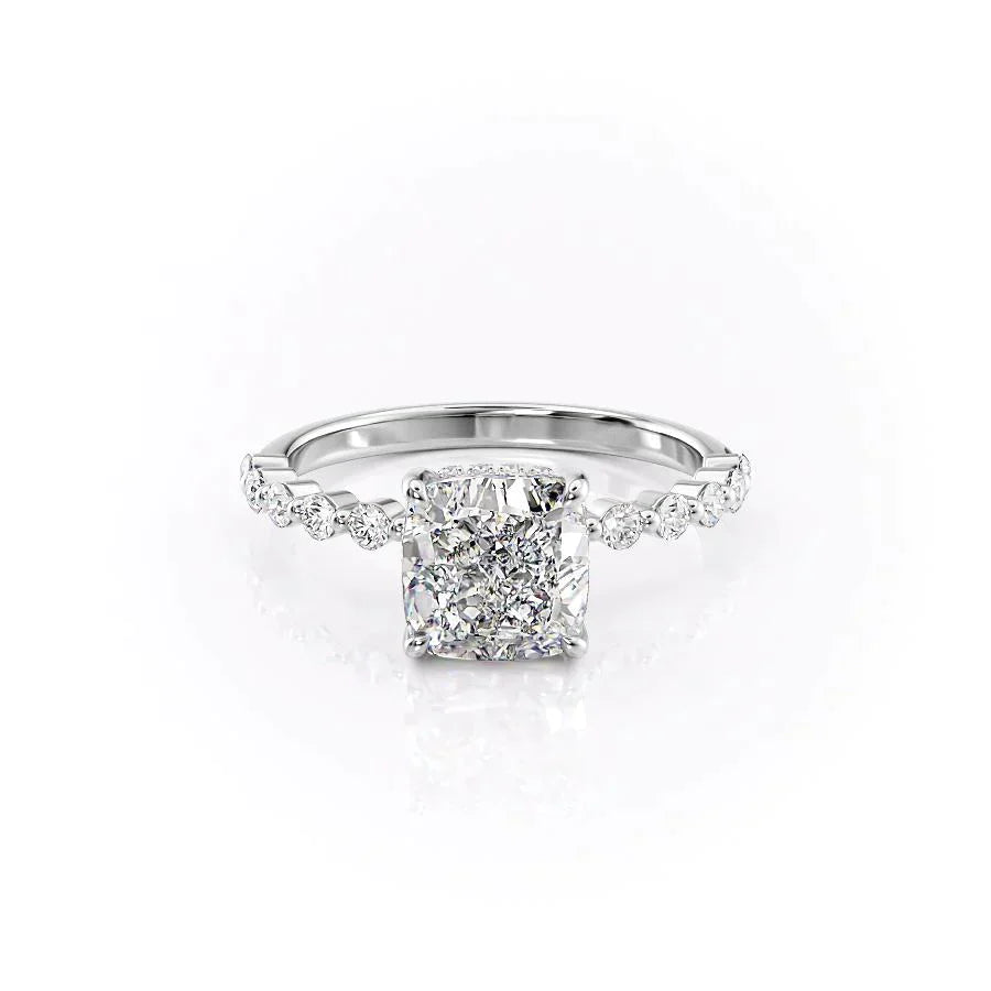 The Khloe Set With A 2 Carat Cushion Lab Diamond