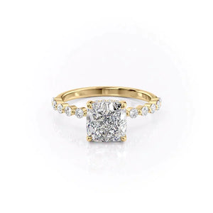 The Khloe Set With A 2.5 Carat Cushion Lab Diamond