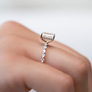 The Khloe Set With A 3.5 Carat Emerald Moissanite