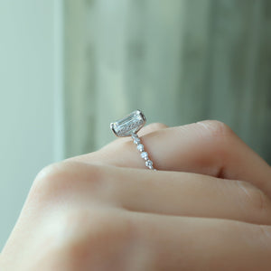The Khloe Set With A 5 Carat Emerald Moissanite