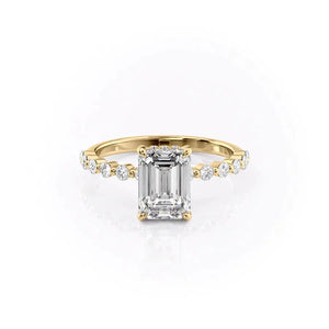 The Khloe Set With A 2.5 Carat Emerald Lab Diamond