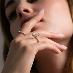 The Khloe Set With A 1 Carat Emerald Lab Diamond
