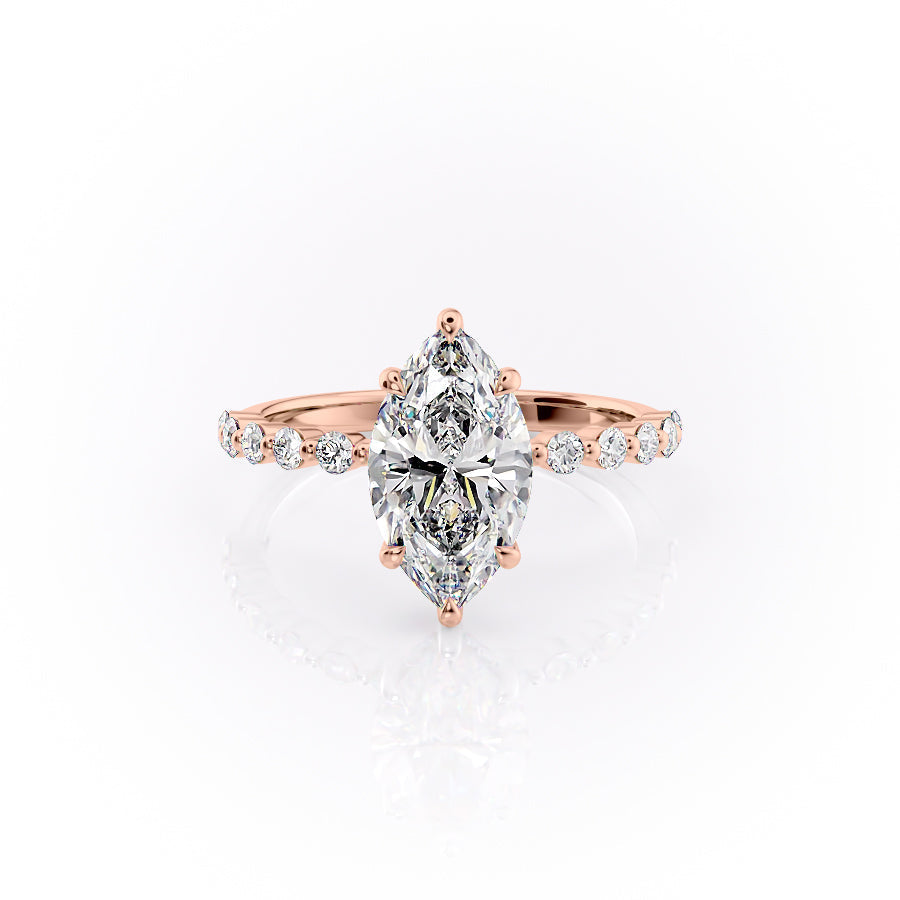 The Khloe Set With A 5 Carat Marquise Moissanite