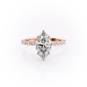 The Khloe Set With A 3 Carat Marquise Lab Diamond
