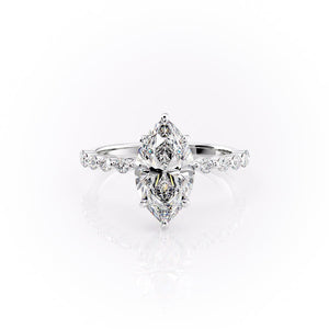The Khloe Set With A 1 Carat Marquise Lab Diamond