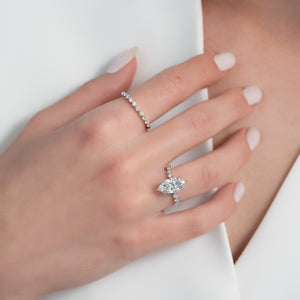 The Khloe Set With A 4 Carat Marquise Moissanite