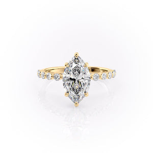 The Khloe Set With A 2.5 Carat Marquise Lab Diamond