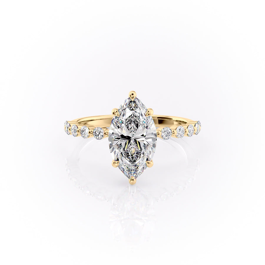 The Khloe Set With A 1 Carat Marquise Lab Diamond