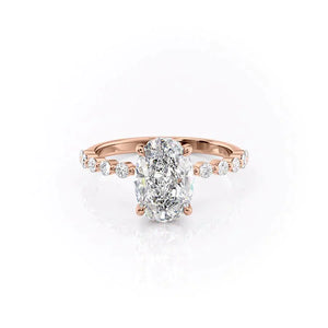 The Khloe Set With A 1 Carat Oval Moissanite