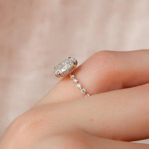 The Khloe Set With A 1 Carat Oval Moissanite