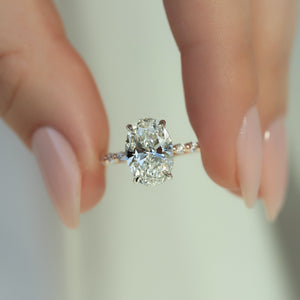 The Khloe Set With A 1 Carat Oval Moissanite