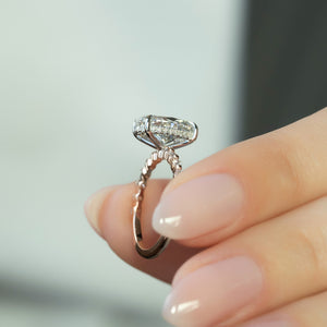 The Khloe Set With A 1 Carat Oval Moissanite