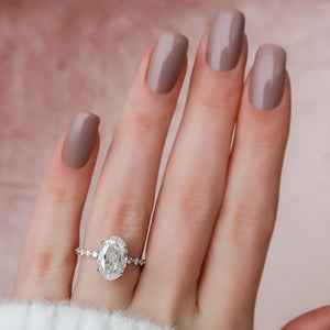 The Khloe Set With A 5 Carat Oval Moissanite