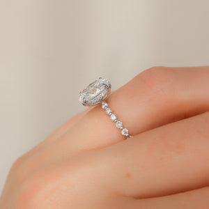 The Khloe Set With A 5 Carat Oval Moissanite