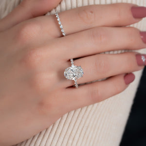 The Khloe Set With A 5 Carat Oval Moissanite