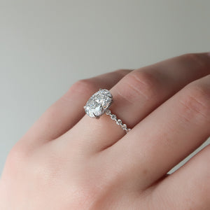 The Khloe Set With A 5 Carat Oval Moissanite