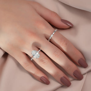 The Khloe Set With A 5 Carat Oval Moissanite