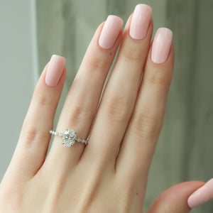 The Khloe Set With A 5 Carat Oval Moissanite