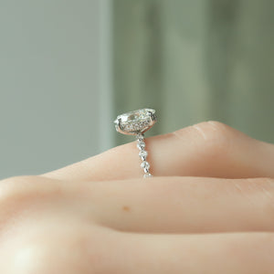 The Khloe Set With A 5 Carat Oval Moissanite