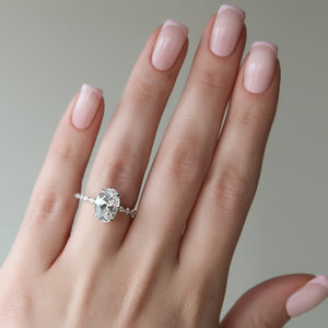 The Khloe Set With A 5 Carat Oval Moissanite