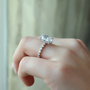 The Khloe Set With A 5 Carat Oval Moissanite