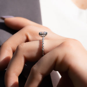 The Khloe Set With A 5 Carat Oval Moissanite