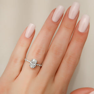 The Khloe Set With A 5 Carat Oval Moissanite