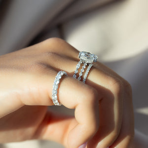 The Khloe Set With A 5 Carat Oval Moissanite