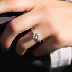 The Khloe Set With A 5 Carat Oval Moissanite
