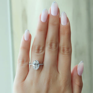 The Khloe Set With A 5 Carat Oval Moissanite