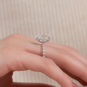 The Khloe Set With A 5 Carat Oval Moissanite