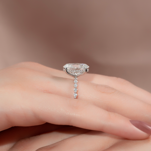 The Khloe Set With A 5 Carat Oval Moissanite