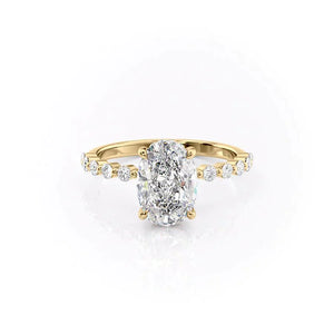 The Khloe Set With A 3 Carat Oval Lab Diamond