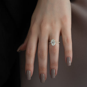 The Khloe Set With A 4 Carat Oval Moissanite