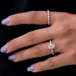 The Khloe Set With A 4 Carat Oval Moissanite