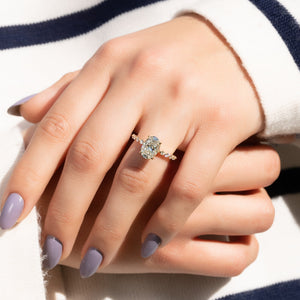 The Khloe Set With A 4 Carat Oval Moissanite