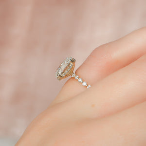 The Khloe Set With A 4 Carat Oval Moissanite