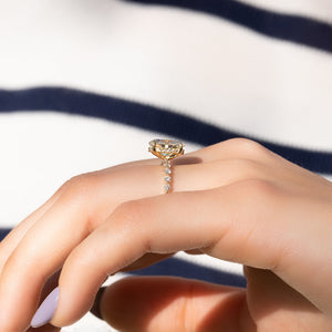 The Khloe Set With A 4 Carat Oval Moissanite