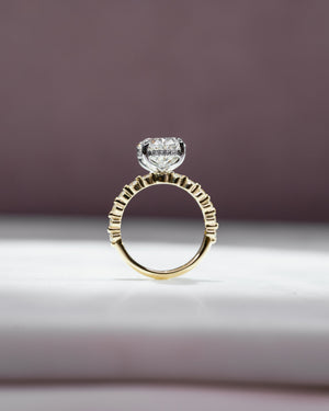 The Khloe Set With A 4 Carat Oval Moissanite