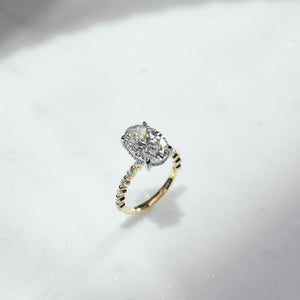 The Khloe Set With A 4 Carat Oval Moissanite