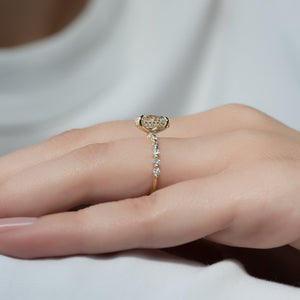 The Khloe Set With A 4 Carat Oval Moissanite