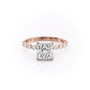 The Khloe Set With A 1.5 Carat Princess Lab Diamond