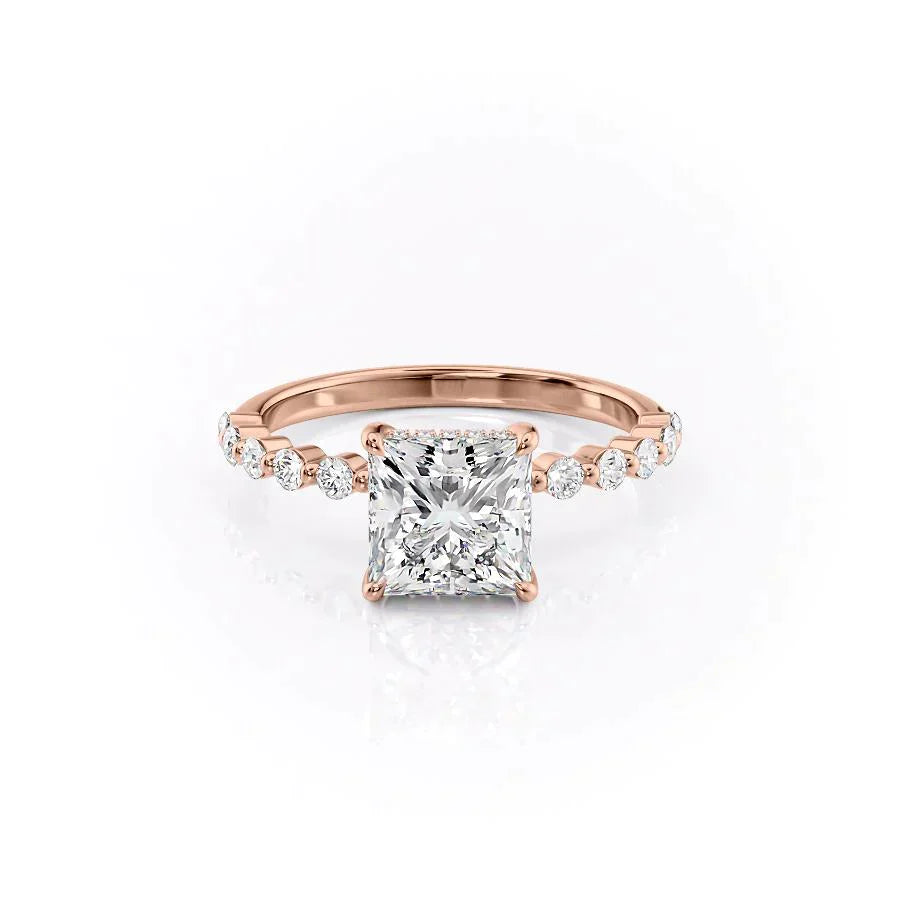 The Khloe Set With A 1 Carat Princess Lab Diamond